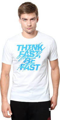

Ajile by Pantaloons Printed Men's Round Neck White T-Shirt