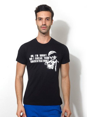 

Smugglerz Inc. Graphic Print Men's Round Neck Black T-Shirt