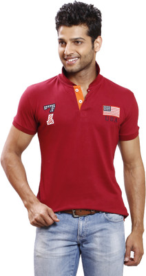 

Right Shape Solid Men's Polo Neck Red T-Shirt, Burgundy
