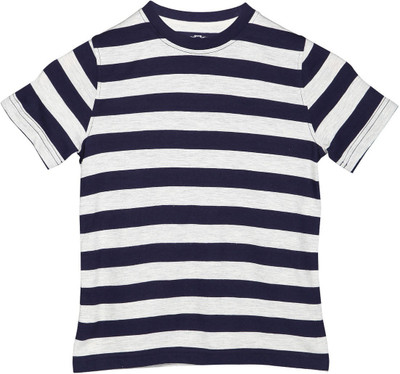 

Chalk by Pantaloons Boys Striped T Shirt(Blue, Pack of 1, Navy