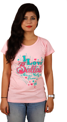 

Tryd Printed Women's Round Neck Pink T-Shirt