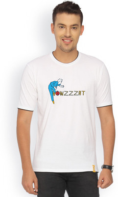 

Campus Sutra Printed Men Round Neck White T-Shirt