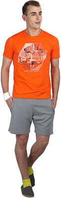 

Proline Solid Men's Round Neck Orange T-Shirt, Bo