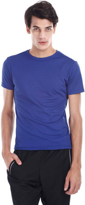 

Zobello Solid Men's Round Neck Blue T-Shirt, Rich royal
