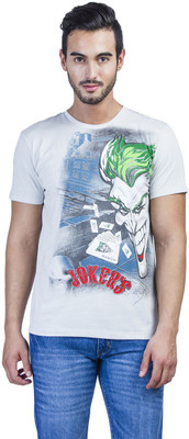 

Batman Printed Men' Round Neck Grey T-Shirt, Light grey