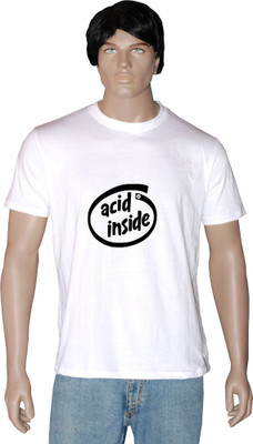 

Tshirt.in Graphic Print Men's Round Neck White T-Shirt, Pearl white