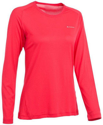 

Decathlon - Quechua Solid Women's Round Neck Pink T-Shirt, Quechua pink