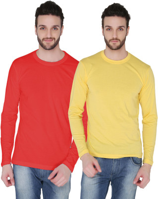 

Joke Tees Solid Men's Round Neck Red, Gold T-Shirt(Pack of 2, Gold yellow;red