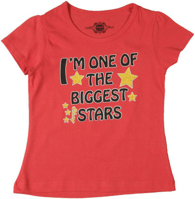 

Chalk by Pantaloons Girls Printed T Shirt(Red, Dark coral