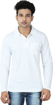 

Spur Solid Men's Polo Neck White T-Shirt