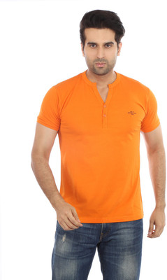 

Got It Solid Men's Henley Orange T-Shirt