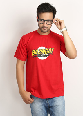 

Weardo Printed Men's Round Neck Red T-Shirt