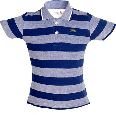 

Gkidz Boys Striped Cotton T Shirt(Dark Blue, Pack of 1, Navy