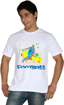 

Trendster Printed Men's Round Neck White T-Shirt