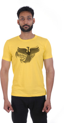 

Signature Startup Accessories Printed Men's Round Neck Yellow T-Shirt