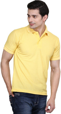 

Ilbies Solid Men's Polo Neck Yellow T-Shirt