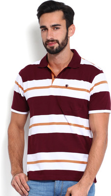 

Vivaldi Striped Men's Polo Neck Red T-Shirt, Bloodred