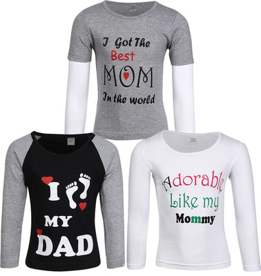 

Gkidz Girls Printed T Shirt(Multicolor, Black