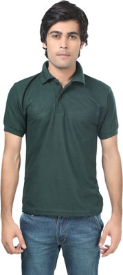 

Trendy Trotters Solid Men's Polo Neck Dark Green T-Shirt
