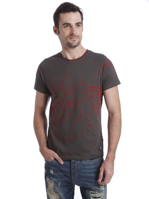 

Jack & Jones Printed Men's Round Neck Black T-Shirt