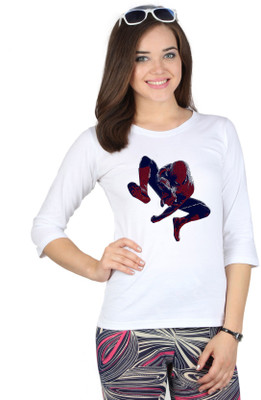 

SayItLoud Printed Women's Round Neck White T-Shirt
