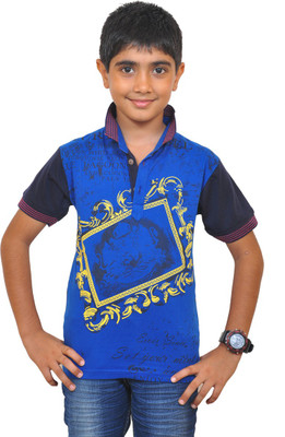 

Pari & Prince Boys Printed T Shirt(Blue, Pack of 1