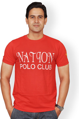

Nation Polo Club Solid Men's Round Neck Red T-Shirt