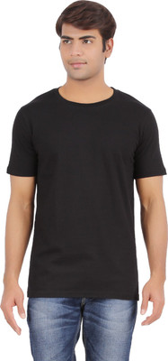 

Ap'pulse Solid Men' Round Neck Black T-Shirt
