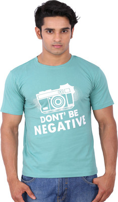 

Rat Trap Printed Men' Round Neck Green T-Shirt, Teal