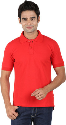 

Trendster Solid Men's Polo Neck Red T-Shirt