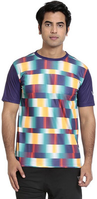 

Seven Printed Men's Round Neck Purple T-Shirt