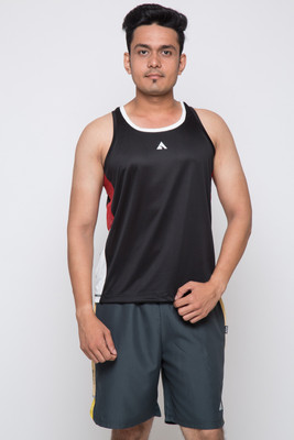 

Acetone Solid Men's Scoop Neck Black, Silver T-Shirt