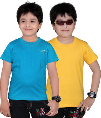 

FabTag - Dongli Boys Solid T Shirt(Yellow, Pack of 2