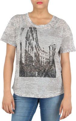 

Download Apparel Printed Women' Round Neck Grey, Black T-Shirt