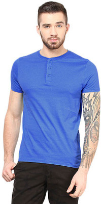 

Gallop Solid Men's Henley Blue T-Shirt