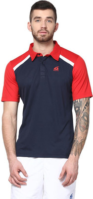 

Aurro Solid Men's Polo Neck Blue T-Shirt, Scarlet