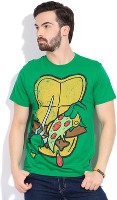 

TMNT Printed Men's Round Neck Green T-Shirt, Lt.green