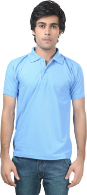 

Trendy Trotters Solid Men's Polo Neck Light Blue T-Shirt, Sky blue