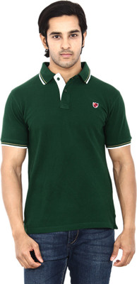 

Stackia Solid Men's Polo Neck Green T-Shirt