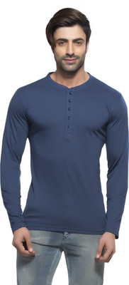 

Alan Jones Solid Men's Henley Dark Blue T-Shirt, Navy