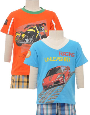 

JusCubs Boys Printed T Shirt(Multicolor, Pack of 2