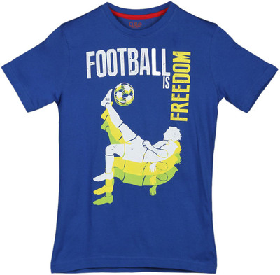 Ajile by Pantaloons Boys Graphic Print T Shirt(Blue, Pack of 1, Royal blue