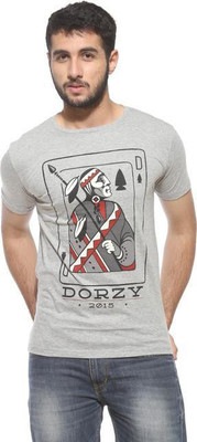 

Style-Up.In Printed Men's Round Neck Grey T-Shirt