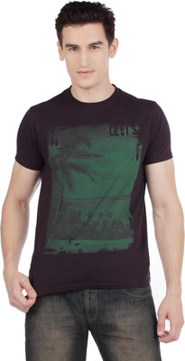 

Levi's Printed Men's Round Neck Brown T-Shirt, Blacks