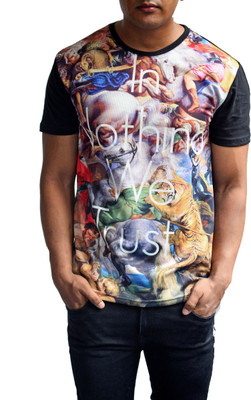 

Fugazee Lifestyle Printed Men' Round Neck Black T-Shirt