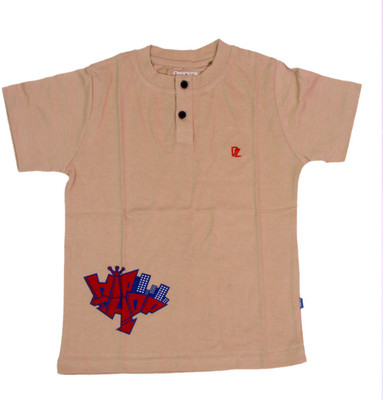 

Dreamszone Boys Graphic Print T Shirt(Beige, Pack of 1), Kakhi