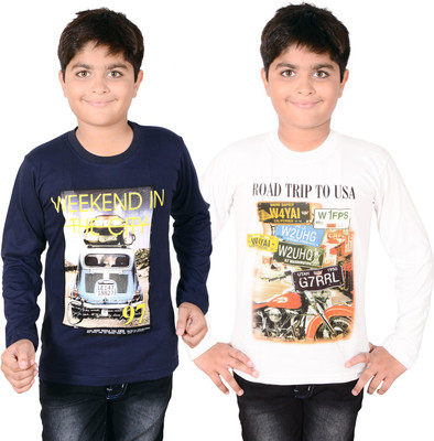

Aedi Boys Solid T Shirt(White, Pack of 2