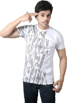 

Spur Printed Men's Round Neck White T-Shirt