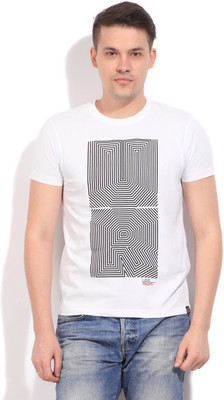 

Lee Printed Men's Round Neck White T-Shirt