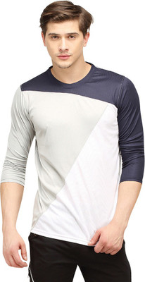 

Campus Sutra Solid Men Round Neck Grey T-Shirt
